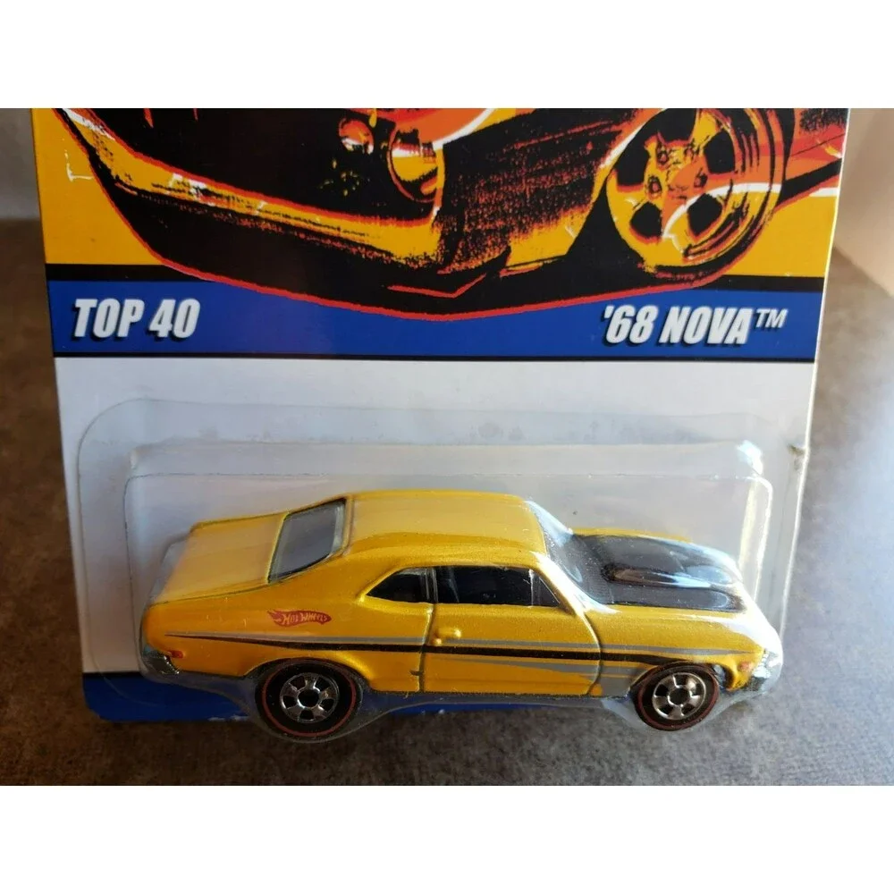 2008 Hot Wheels '68 CHEVY NOVA Pearl Yellow Since '68 Top 40 #13/40 1:64 RL2 5SP